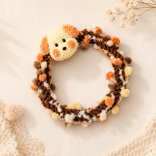 Puppy Bloom Hair Tie - Mocha Brown(One Per Order)