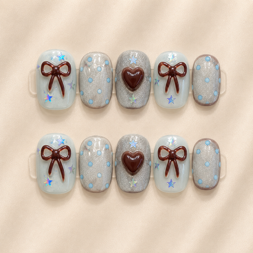 Blue Toffee Bow