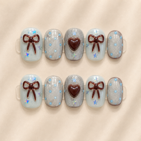 Blue Toffee Bow